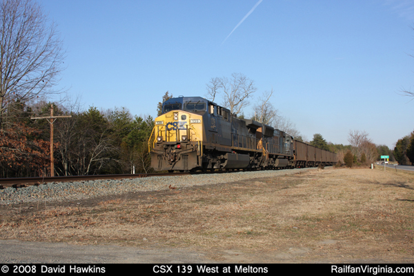 CSX 139 West at Meltons